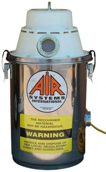 AIR Systems - 2 Gal, Stainless Steel Tank, Dry, Toxic Dust Vacuum Cleaner - 1.3 hp, 7.5 Amps - Americas Tooling