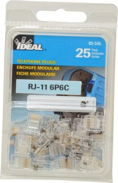 Ideal - 6 Position, Cat5e Modular Plug - Round Cable Compatible - Americas Tooling