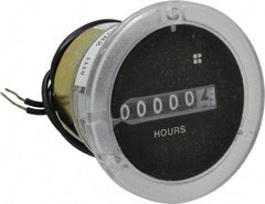 Trumeter - 6 Digit Wheel Display Hour Meter - No Reset - Americas Tooling