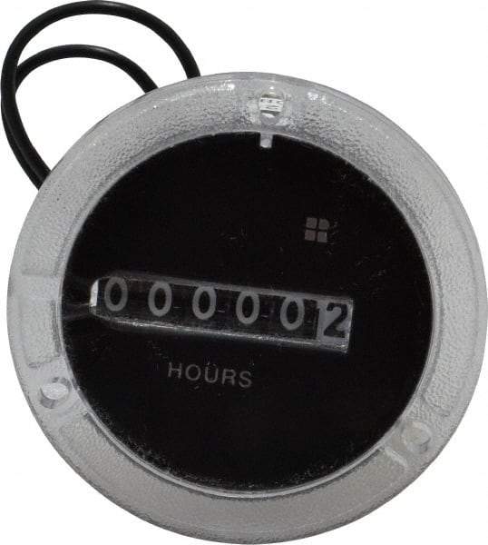 Trumeter - 6 Digit Wheel Display Hour Meter - No Reset - Americas Tooling