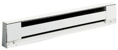 TPI - 28" Long, 120 Volt, 500 Watt, 1706 BTU, Electric Baseboard Heater - Stainless Steel Element, Aluminum Fins, White - Americas Tooling