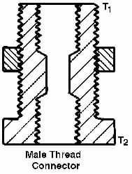 Trico - M8x1.0 x M8x1.0 Thread, Central Lubrication System Fitting - Americas Tooling