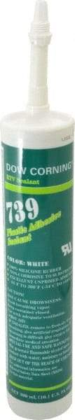 Dow Corning - 10.1 oz Cartridge White RTV Silicone Joint Sealant - -49 to 392°F Operating Temp, 75 min Tack Free Dry Time, 24 to 72 hr Full Cure Time, Series 739 - Americas Tooling