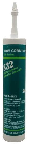 Dow Corning - 10.1 oz Cartridge Black RTV Silicone Joint Sealant - -67 to 300°F Operating Temp, 90 min Tack Free Dry Time, Series 832 - Americas Tooling