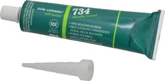 Dow Corning - 3 oz Tube Clear RTV Silicone Joint Sealant - -85 to 356°F Operating Temp, 13 min Tack Free Dry Time, 24 hr Full Cure Time, Series 734 - Americas Tooling