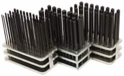 Value Collection - 114 Piece Transfer Punch Set - 3/32 to 17/32" Round Shank - Americas Tooling