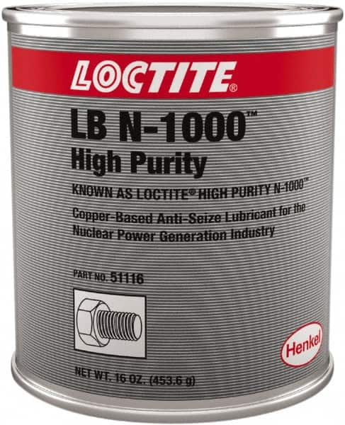 Loctite - 1 Lb Can High Purity Anti-Seize Lubricant - Copper, 1,800°F, Copper - Americas Tooling