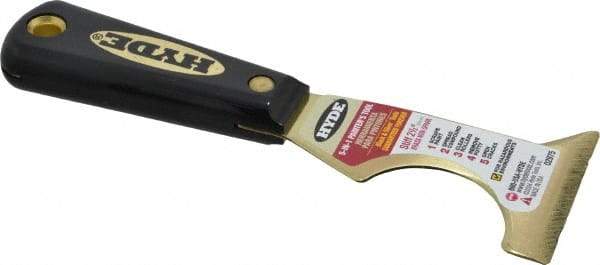 Hyde Tools - 2-1/2" Wide Brass Taping Knife - Stiff, Nylon Handle, 7-1/4" OAL - Americas Tooling