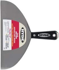 Hyde Tools - 10" Wide Carbon Steel Taping Knife - Flexible, Hammerhead Nylon Handle, 8-3/8" OAL - Americas Tooling