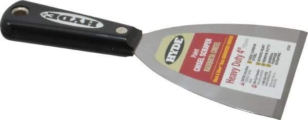 Hyde Tools - 4" Wide Carbon Steel Taping Knife - Stiff, Nylon Handle, 8-1/8" OAL - Americas Tooling