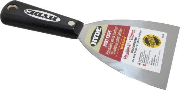 Hyde Tools - 4" Wide Carbon Steel Taping Knife - Flexible, Nylon Handle, 8" OAL - Americas Tooling