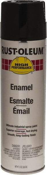 Rust-Oleum - Black, 15 oz Net Fill, Gloss, Enamel Spray Paint - 14 Sq Ft per Can, 15 oz Container, Use on Rust Proof Paint - Americas Tooling