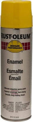 Rust-Oleum - Safety Yellow, 15 oz Net Fill, Gloss, Enamel Spray Paint - 14 Sq Ft per Can, 15 oz Container, Use on Rust Proof Paint - Americas Tooling