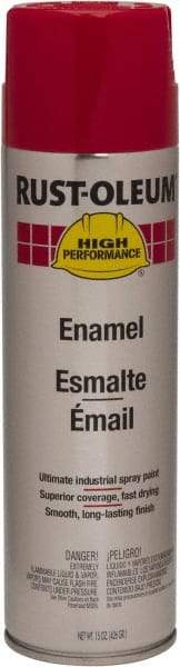 Rust-Oleum - Safety Red, 15 oz Net Fill, Gloss, Enamel Spray Paint - 14 Sq Ft per Can, 15 oz Container, Use on Rust Proof Paint - Americas Tooling