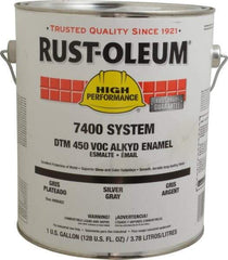 Rust-Oleum - 1 Gal Silver Gray Gloss Finish Industrial Enamel Paint - Interior/Exterior, Direct to Metal, <450 gL VOC Compliance - Americas Tooling