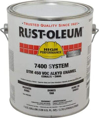 Rust-Oleum - 1 Gal Dunes Tan Gloss Finish Industrial Enamel Paint - Interior/Exterior, Direct to Metal, <450 gL VOC Compliance - Americas Tooling