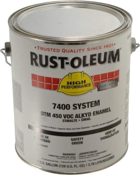 Rust-Oleum - 1 Gal Safety Green Gloss Finish Industrial Enamel Paint - Interior/Exterior, Direct to Metal, <450 gL VOC Compliance - Americas Tooling