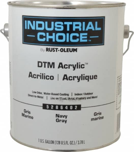 Rust-Oleum - 1 Gal Navy Gray Semi Gloss Finish Alkyd Enamel Paint - Interior/Exterior, Direct to Metal, <250 gL VOC Compliance - Americas Tooling