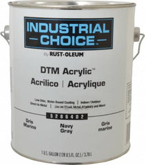 Rust-Oleum - 1 Gal Navy Gray Semi Gloss Finish Alkyd Enamel Paint - Interior/Exterior, Direct to Metal, <250 gL VOC Compliance - Americas Tooling