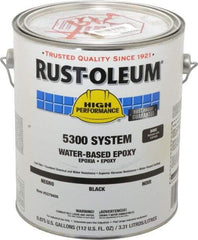 Rust-Oleum - 1 Gal High Gloss Black Water-Based Epoxy - 200 to 350 Sq Ft/Gal Coverage, <250 g/L VOC Content - Americas Tooling