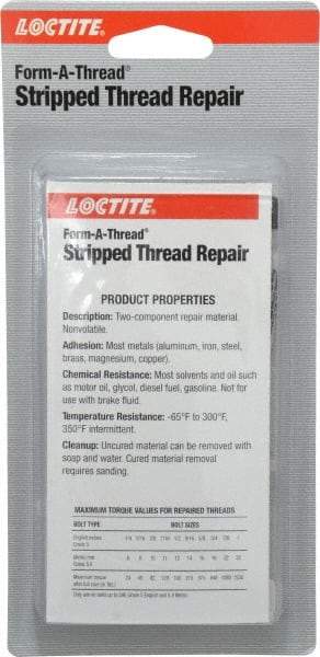 Loctite - 48 mL Syringe, Blue/Gray, Liquid Thread Repair Kit - Series 286 - Americas Tooling