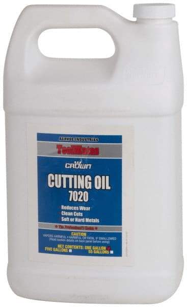 Crown - Crown, 1 Gal Bottle Cutting Fluid - Straight Oil, For Deep Drawing, Drilling, Forming, Grinding, Machining, Sawing - Americas Tooling