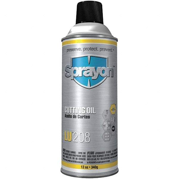 Sprayon - Sprayon, 12 oz Aerosol Cutting Fluid - Straight Oil, For Broaching, Cutting, Drilling, Grinding, Machining, Sawing, Threading - Americas Tooling