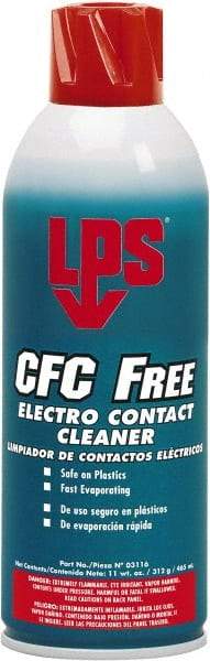 LPS - 11 Ounce Aerosol Contact Cleaner - 0°F Flash Point, Flammable, Food Grade, Plastic Safe - Americas Tooling