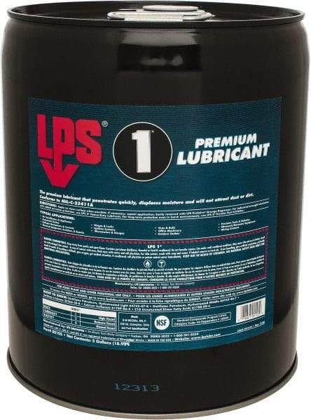 LPS - 5 Gal Pail Dry Film Penetrant/Lubricant - Clear Yellow, Food Grade - Americas Tooling