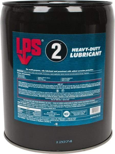 LPS - 5 Gal Pail Nondrying Film Lubricant - Clear Amber, Food Grade - Americas Tooling