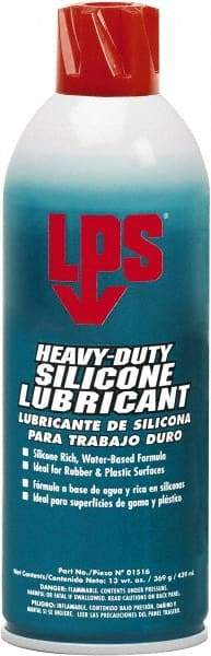 LPS - 16 oz Aerosol Dry Film/Silicone Penetrant/Lubricant - White, -40°F to 392°F, Food Grade - Americas Tooling