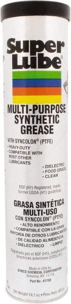 Synco Chemical - 400 g Cartridge Synthetic General Purpose Grease - Translucent White, Food Grade, 450°F Max Temp, NLGIG 2, - Americas Tooling