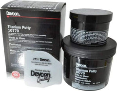 Devcon - 2 Lb Kit Gray Epoxy Resin Putty - 150°F (Wet), 350°F (Dry) Max Operating Temp, 16 hr Full Cure Time - Americas Tooling