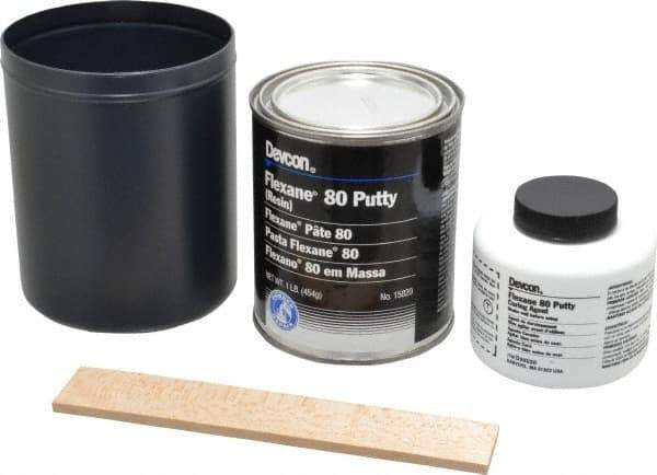 Devcon - 1 Lb Kit Black Urethane Putty - 120°F (Wet), 180°F (Dry) Max Operating Temp, 15 min Tack Free Dry Time - Americas Tooling