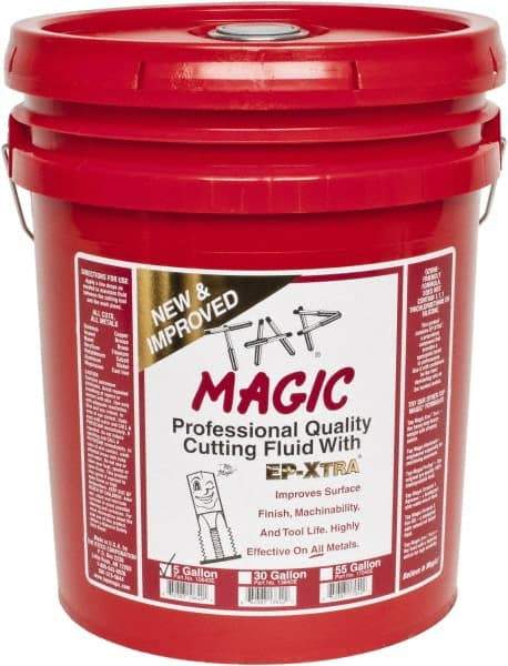 Tap Magic - Tap Magic EP-Xtra, 5 Gal Pail Cutting & Tapping Fluid - Semisynthetic, For Boring, Broaching, Drilling, Engraving, Facing, Milling, Reaming, Sawing, Threading, Turning - Americas Tooling