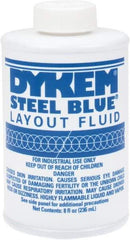 Dykem - Blue Layout Fluid - 8 Ounce Brush Top Can - Americas Tooling