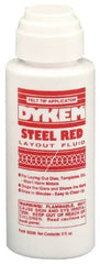 Dykem - Red Layout Fluid - 2 Ounce Felt Tip Applicator - Americas Tooling