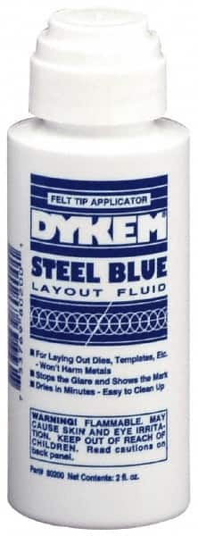 Dykem - Blue Layout Fluid - 2 Ounce Felt Tip Applicator - Americas Tooling