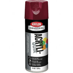 Krylon - Cherry Red, 12 oz Net Fill, Gloss, Lacquer Spray Paint - 15 to 20 Sq Ft per Can, 16 oz Container, Use on Cabinets, Color Coding Steel & Lumber, Conduits, Drums, Ducts, Furniture, Motors, Pipelines, Tools - Americas Tooling