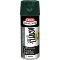 Krylon - Hunter Green, 12 oz Net Fill, Gloss, Lacquer Spray Paint - 15 to 20 Sq Ft per Can, 16 oz Container, Use on Cabinets, Color Coding Steel & Lumber, Conduits, Drums, Ducts, Furniture, Motors, Pipelines, Tools - Americas Tooling