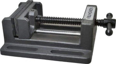 Palmgren - 4" Jaw Opening Capacity x 1-3/4" Throat Depth, Horizontal Drill Press Vise - 4" Wide Jaw, Stationary Base, Standard Speed, 7-1/2" OAL x 2-7/8" Overall Height - Americas Tooling