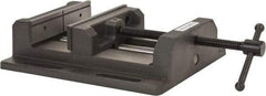 Palmgren - 8" Jaw Opening Capacity x 2" Throat Depth, Horizontal Drill Press Vise - 8" Wide Jaw, Stationary Base, Standard Speed, 15-1/2" OAL x 3-9/16" Overall Height - Americas Tooling