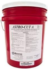 Monroe Fluid Technology - Astro-Cut A, 5 Gal Pail Cutting & Grinding Fluid - Water Soluble, For CNC Milling, Drilling, Tapping, Turning - Americas Tooling