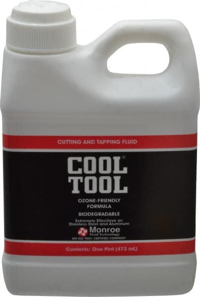 Monroe Fluid Technology - Cool Tool, 1 Pt Can Cutting & Tapping Fluid - Straight Oil, For Blanking, Boring, Broaching, Drilling, Hobbing, Milling, Reaming, Tapping, Turning - Americas Tooling