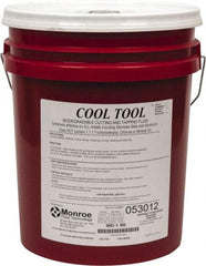 Monroe Fluid Technology - Cool Tool, 5 Gal Pail Cutting & Tapping Fluid - Straight Oil, For Blanking, Boring, Broaching, Drilling, Hobbing, Milling, Reaming, Tapping, Turning - Americas Tooling