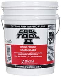 Monroe Fluid Technology - Cool Tool II, 5 Gal Pail Cutting & Tapping Fluid - Straight Oil, For Blanking, Boring, Broaching, Drilling, Hobbing, Milling, Reaming, Tapping, Turning - Americas Tooling