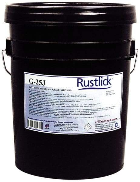 Rustlick - Rustlick G-25J, 5 Gal Pail Grinding Fluid - Synthetic, For Blanchard Grinding, General-Purpose Grinding, Surface - Americas Tooling