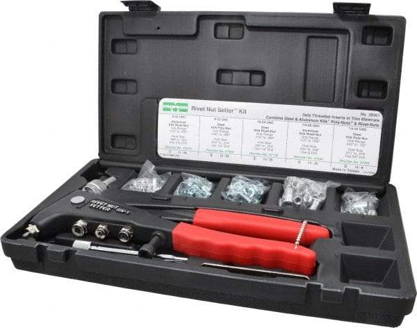 Value Collection - 104 Piece Steel Manual Rivet Nut Tool Kit - #6-32, #10-24" Thread - Americas Tooling