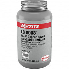 Loctite - 8 oz Can High Temperature Anti-Seize Lubricant - Copper/Graphite, -29 to 1,800°F, Copper Colored, Water Resistant - Americas Tooling