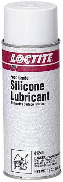 Loctite - 13 oz Aerosol Silicone Lubricant - Translucent, Food Grade - Americas Tooling